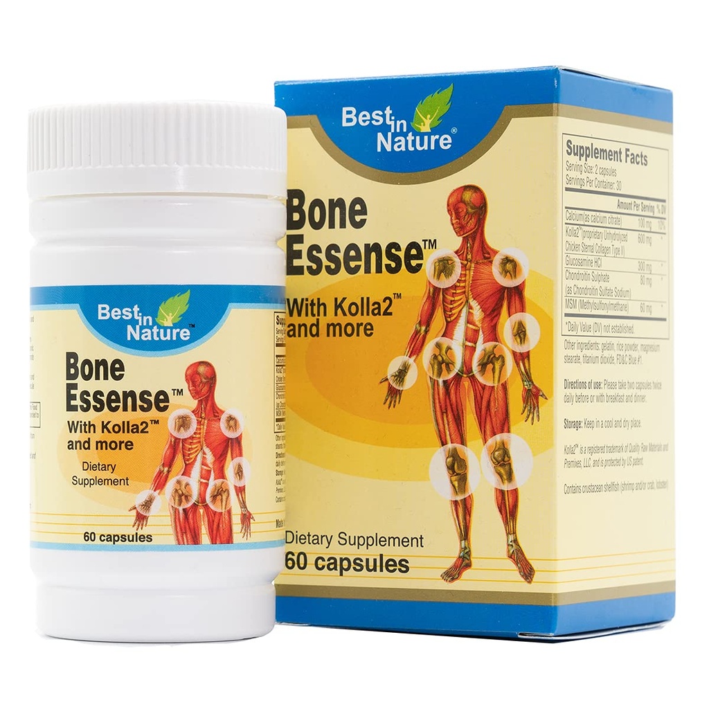 Bone Essense with Kolla2 (Type II Collagen) - 뼈와 합동 건강 보충교재. (60 개)