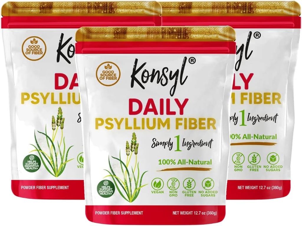 Konsyl 매일 심볼륨 섬유, 3 팩, 360g 삼각천 부대, 글루텐 자유로운, 비 GMO, 친절한 Keto, 쉬운 섞는 섬유