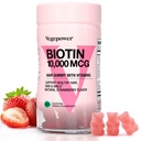 머리 성장 10000mcg를 위한 Biotin Gummies - Vegan Biotin 비타민은 건강한 머리, 피부 및 못, 여자 & 남자를 위한 머리 비타민 Gummy를 지원합니다 - 비 GMO의 Chewable 보충교재