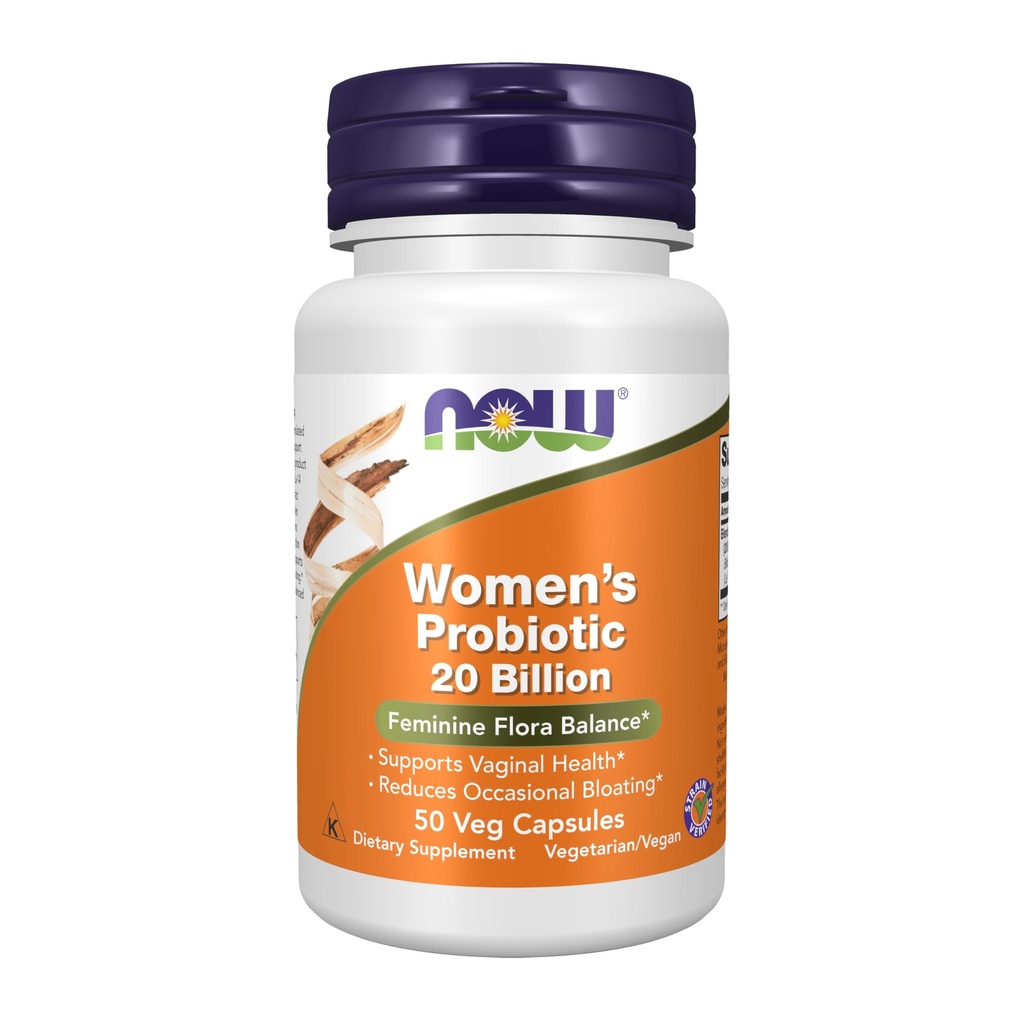 NOW Foods Supplements, Women's Probiotic, 20 Billion, 3 개의 임상 시험 Probiotic Strains, 50 Veg 캡슐을 사용하여 특별히 공식화