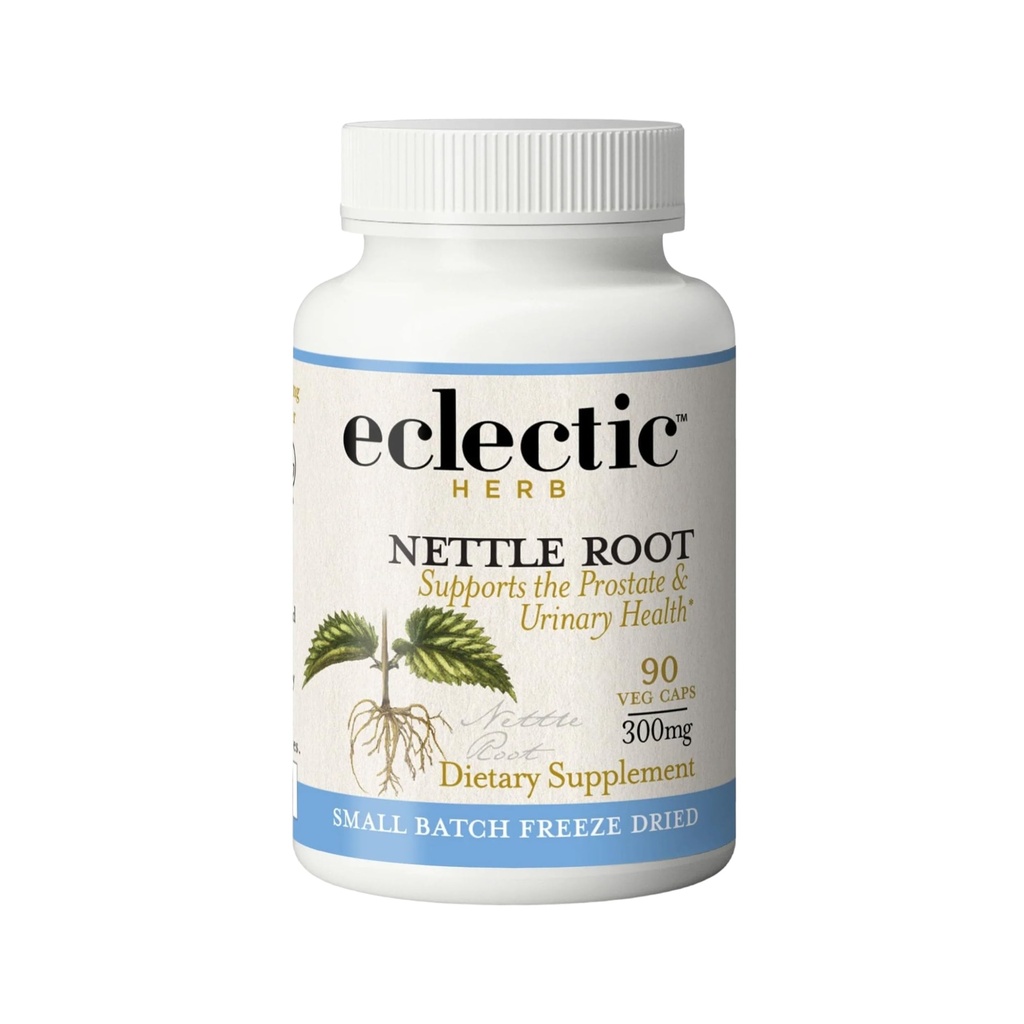 Eclectic Herb - Nettle Root Capsules | Prostate, Urinary Tract 및 Male Health Support | Vegan, Non-GMO, Gluten Free, Freeze-Dried (90 CT | 250 mg)