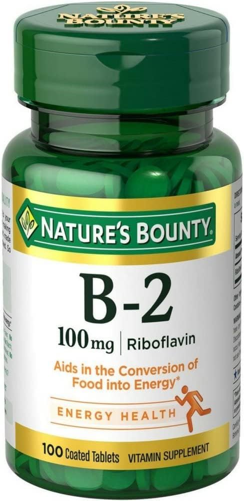 자연의 현상 비타민 B-2 100 mg, 100 정제 (12의 포장)
