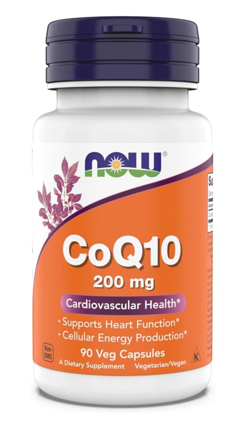 지금 보충 교재 - CoQ10 (Coenzyme Q10) 200 mg의 지원 심장 혈관 건강*, Kosher, Vegan 90 채식 캡슐