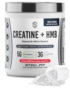 SteelFit Creatine HMB 분말 - 5g Creapure Creatine Monohydrate 분말, 3g myHMB & 1000 IU 비타민 D - 운동 보충교재 지원 근육 성장, 힘, 회복 & 에너지 - Unflavored, 30의 서빙