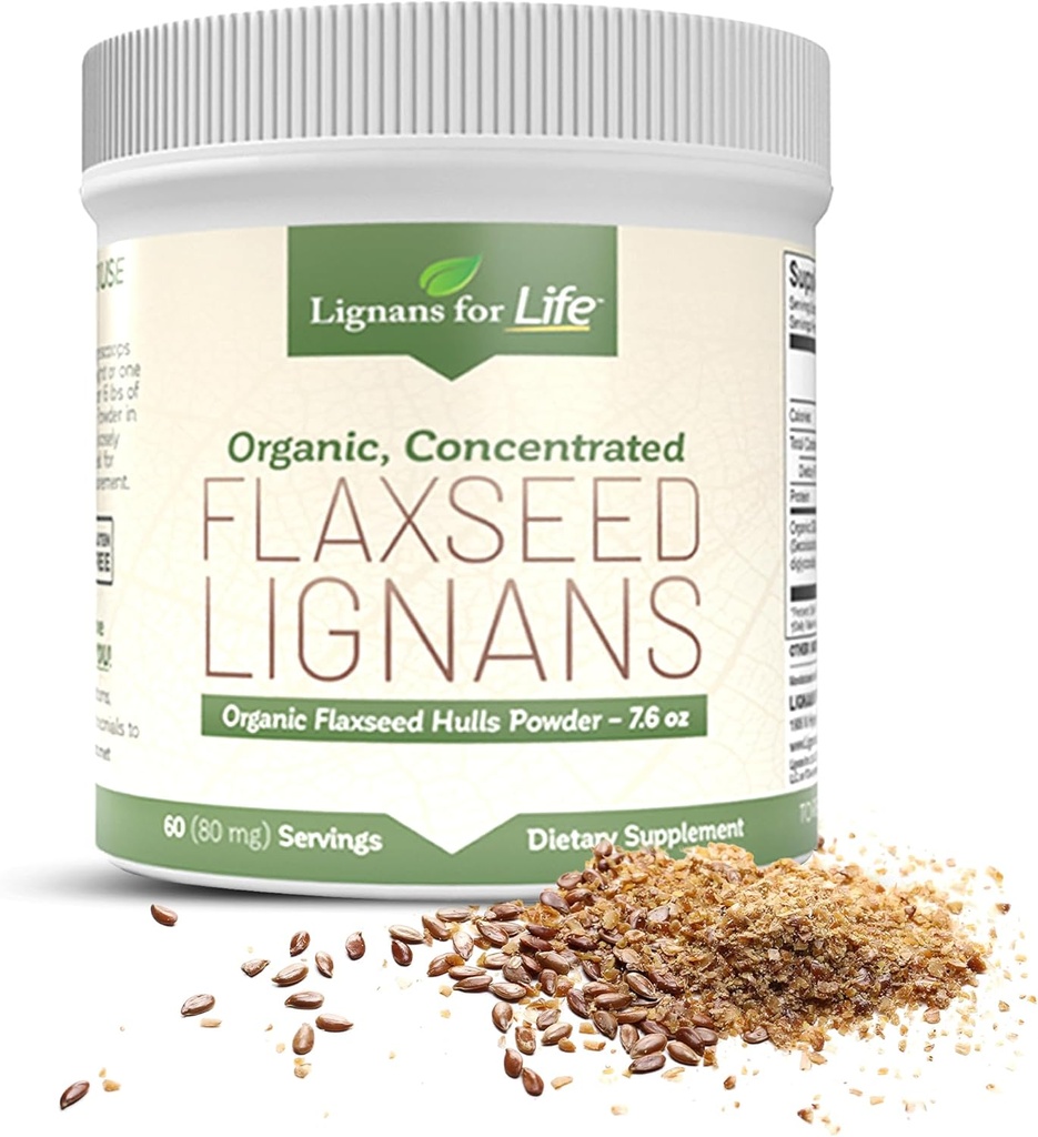 생활을위한 Lignans - 자연 대량 지상 Flaxseed 분말 - 오메가 3 & 6 지방산 채우고 높은 섬유 산화 방지제 - 건강한 심장 & 머리, 건강한 면역 체계 - 탭 당 60의 서빙 80mg, 1 팩