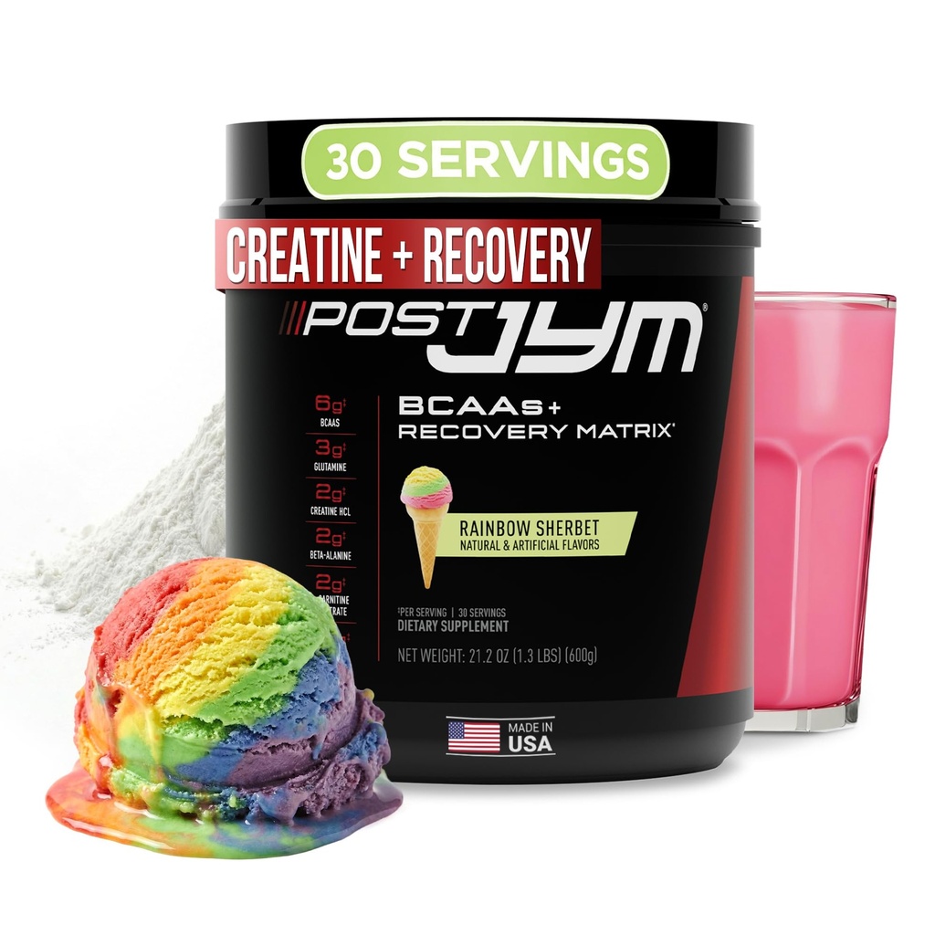 JYM 보충교재 과학 포스트 JYM 활동적인 모체 무지개 Sherbet 아미노산 회복 분말 순수한 Creatine HCL, BCAA의 글루타민, 카르니틴, 베타인, 힘을 위한 황소, 수선, 성과 30의 서빙