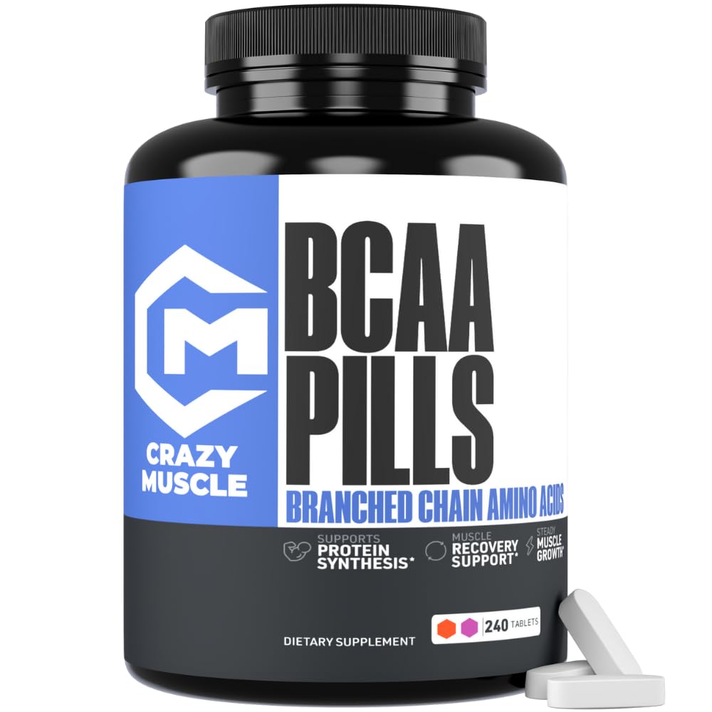 최적의 2 : 1 : 1 : 1 % 분기 된 사슬 아미노산의 비율 회복 및 성장, 알약 당 1000mg BCAAs 당 1000mg BCAAs ( BCAA 캡슐보다 더 많은) 240 정제