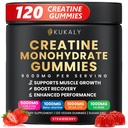 남성 & 여성을 위한 Creatine Monohydrate Gummies, L-Taurine, BCAA 2:1, B12 B6, Boost 힘, 초점 & 내구시간, Vegan, 비 GMO, Strawberry, 120pcs를 가진 9000MG Creatine Gummies