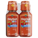 Vicks Kids DayQuil Berry Cold & Cough Medicine Co-Pack, Multiple Symptoms, Great-Tasting Berry flavor의 주간 구호, 알코올 및 Acetaminophen 무료, 6 세 이상, 2x8oz