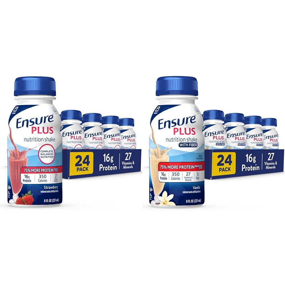 섬유, 단백질, 바닐라, 8 Fl Oz 병 (24의 포장)의 16 그램, 단백질, 바닐라, 8 Fl Oz 병이있는 액체 영양 셰이크 플러스 영양 쉐이크