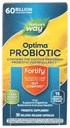 Nature's Way Fortify Optima Probiotic for Adults, 60 Billion Live Cultures, 15 Strains, Gut Comfort*, 소화 균형 및 면역 건강 지원*, 냉장 보관, 30 캡슐 (포장 월병)