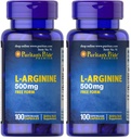 Puritan 's Pride L-Arginine 500 mg, 심장 건강 지원, 100 개 (패키지 2)