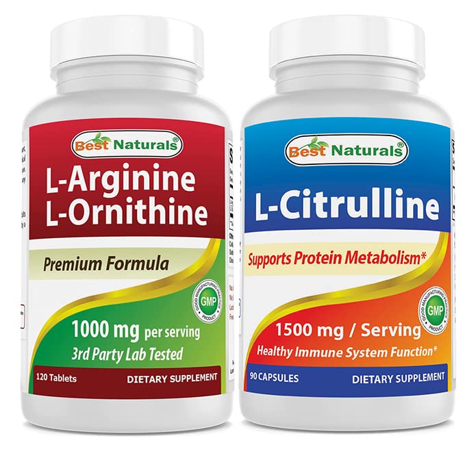 제일 자연적인 L 아르기닌 L Ornithine - 1000mg & L 크리스탈 1500mg
