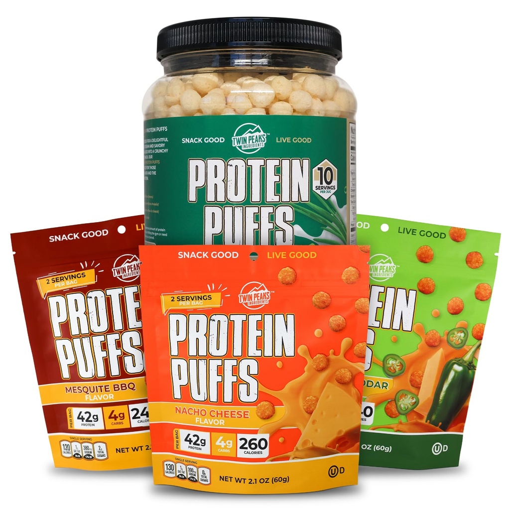 Twin Peaks Low Carb, Keto Friendly Protein Puffs, Sour Cream & Onion + Twin Peaks 성분 낮은 Carb, Keto Friendly Protein Puffs