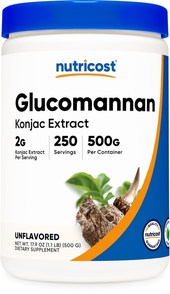 Nutricost Glucomannan 분말 500 그램
