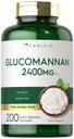 Carlyle Glucomannan 캡슐 | 200 개 | 수용성 섬유 알약 | Non-GMO, 글루텐 무료 보충