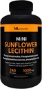 ML 천연 미니 해바라기 레시틴 240 Softgels. Phosphatidylcholine, Phosphatidylinositol, Phosphatidylthanolamine, Phosphatidic 산, NSF 인증 및 cGMP 준수