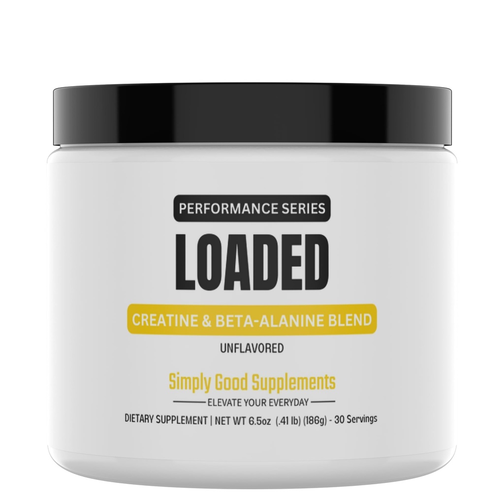 적재된 크레아틴 & 베타 알라닌 분말 – 3200mg 베타 알라닌과 3000mg 크레아틴 Monohydrate – 부스트 힘, 힘 및 내구시간 – 매일 근육 성과 지원 보충교재 – 30의 서빙