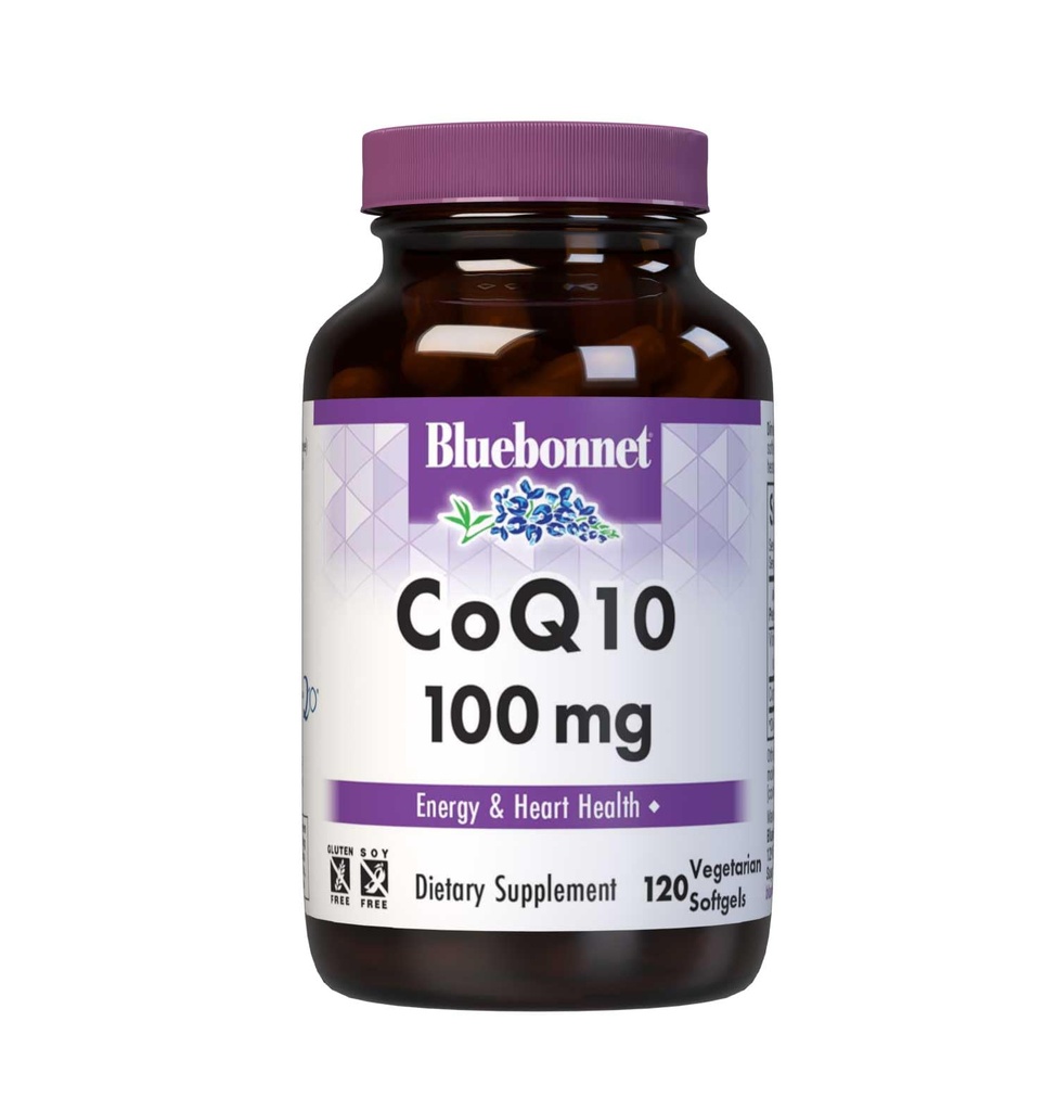 Bluebonnet 영양 CoQ10 100 mg, 에너지 생산 *, 심장 건강 *, 비 GMO, 글루텐 - 무료, 간소 - 무료, 채식 친화적 인, 120 채식 Softgels, 120 서빙