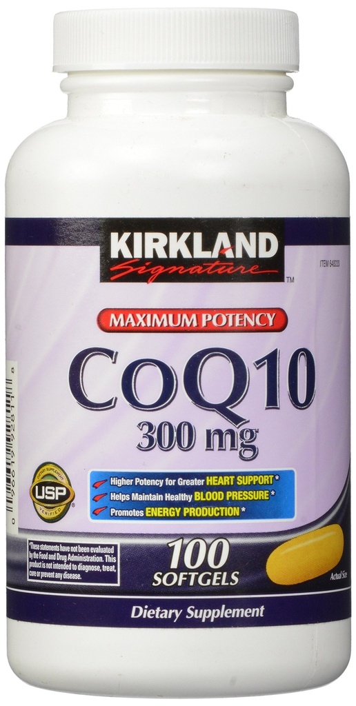 Kirkland 서명 COQ10 100 Softgels, 300 mg, 6.4 오운스
