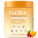 여성을위한 Flora Plus Probiotic Gummies, 고급 질 지원 Probiotics Gummies, Ph Balance, 건강한 질 냄새 및 Flora, 파인애플, 60 카운트 (1)