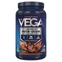 Vega Protein + Creatine - 30g 식물 기반 단백질, 초콜릿, 20 서빙, 3g Creatine, 5g BCAAs, Vegan, Keto, Gluten Free, Dairy Free, 근육 성장 및 수리, 음료 혼합, 36oz