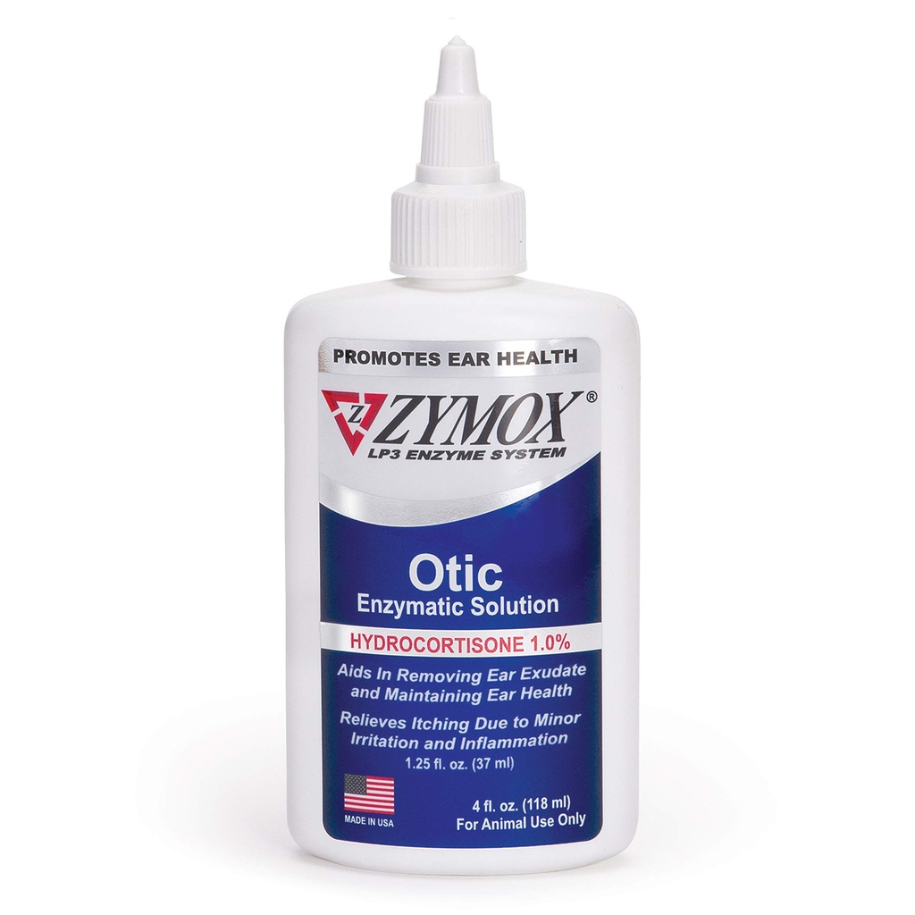 개와 고양이를위한 Zymox Otic 효소 솔루션은 이치 구호, 4oz에 대한 1 % Hydrocortisone와 Soothe 귀 감염에
