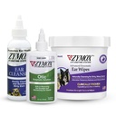 PET KING BRANDS ZYMOX Enzymatic Ear Wipes and Otic Ear Solution for Dogs and Cats - 제품 번들 - 더러운 왁스, Smelly Ears 및 Soothe Ear Infections, 100 ct, 4 oz 및 4 oz
