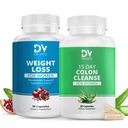 여성용 체중 관리 듀오 – 15 Day Detox & 체중 감량 지원 – 2-Step System to Cleanse, Reset & 유지 결과
