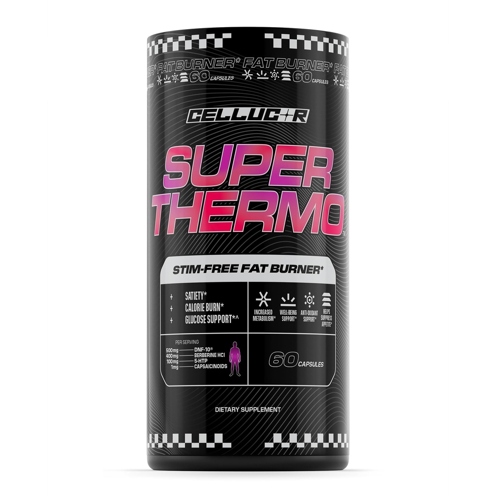 Cellucor Super ThermoTM Stim-Free 지방 버너 | Thermogenic, Appetite, Glucose 지원 | 60 캡슐