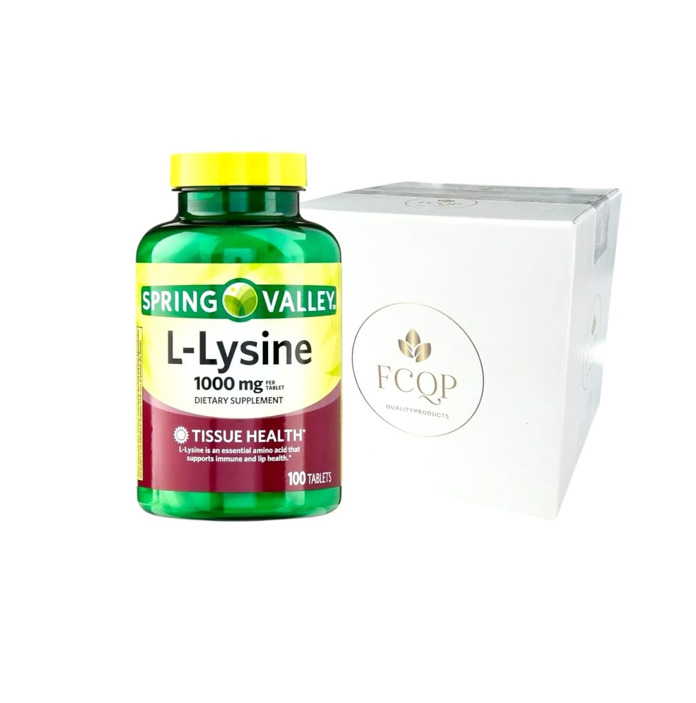 봄 밸리 L-Lysine 규정식 보충교재, 1000mg의 100개의 정제