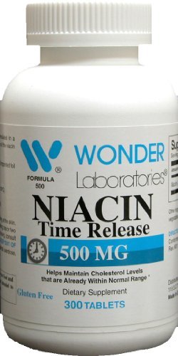 경직자 높은 Potancy 시간 방출 Niacin (비타민 B3) 500 Mg 300 정제 비 GMO, 글루텐 자유로운 보충교재