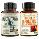 DHEA와 Tongkat Ali를 가진 남자 & Tribulus Terrestris를 위한 Multivitamin – 에너지, 활력, 호르몬 균형 & 운동 성과를 위한 완전한 남자의 건강 뭉치