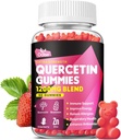 Quercetin Gummies 1200mg - 비타민 C와 아연, Bromelain, Elderberry, 비타민 D3를 가진 Quercetin - 아이들과 성인 Immunity & 알레르기 지원을 위한 Quercetin 보충교재