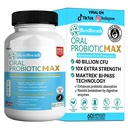 BestBreath 구두 Probiotic MAX - 40 억 CFU - Teeth, Gums, Ear, Nose, Throat & Digestive 건강 지원 - 60 캡슐 (1)