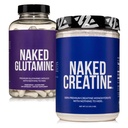 NAKED 순수한 Micronized 크레아틴 Monohydrate 200 서빙 + 순수한 L 글루타민 240 캡슐 뭉치: Vegan, 비 GMO, 글루텐은 해방합니다. 근육 고장을 최소화하고 단백질 종합을 개량하십시오. 광고 없음