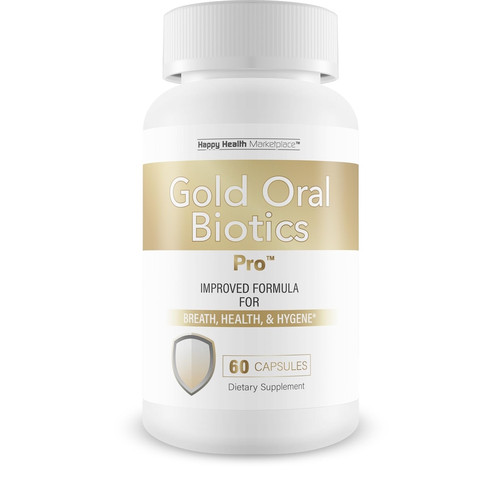 금 구두 Biotics Pro - 우리의 최고의 구두 건강 Probiotics 및 Prebiotics - 입 나쁜 호흡을위한 고급 구두 Probiotics - 11 스트레인 40 억 CFU Probiotic 캡슐 - 치아 및 Gum 치과 Probiotic