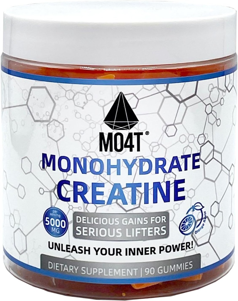 Creatine Monohydrate Gummies 남성 & 여성을 위한 5000 mg, 설탕 자유로운 Creatine Gummies 오렌지 풍미