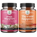 DIM Chasteberr, Black Cohosh Ashwagandha for Period Cramps Menopause Mood Swing 및 Thyroid Support with L Tyrosine Bladderwrack Selenium & Ashwagandha for 호르몬 균형