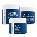 Opti + Strength & Recovery Bundle - 크레아틴 알약, 트리플 마그네슘 & rTG Omega-3 보충 키트 | 근육 성능, 회복 및 관절 웰빙 지원 | 3-Product Active Lifestyle Pack