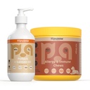 개 피부 & 알레르기 지원 뭉치: 물고기 기름 Omega 3 + Itchy 피부, Immune & 소화 건강을 위한 알레르기 기복 Chews