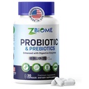 남성 및 여성을위한 Prebiotics 및 Probiotics - 10 Strains가있는 60 억 CFU - Immune, Gut Health, Digestive Support, Constipation, Diarrhea, Gas & Bloating -30ct에 대한 Acidophilus와 사전 및 Probiotics