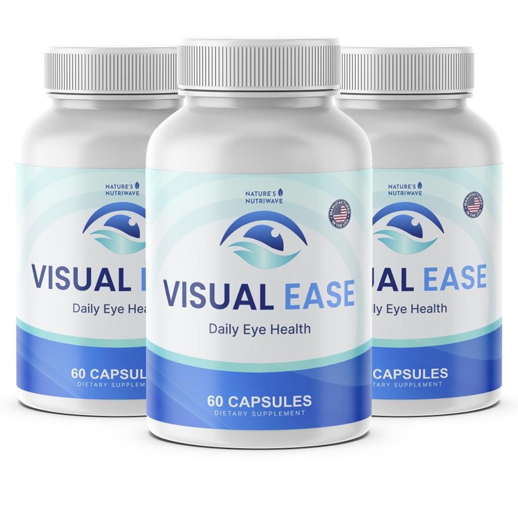 Visual Ease – Lutein, Zeaxanthin, Bilberry, 비타민 A C E & 아연을 가진 눈 비타민 보충교재 – 미국에서 만든 – 60의 캡슐, 60의 서빙, 3 달 공급
