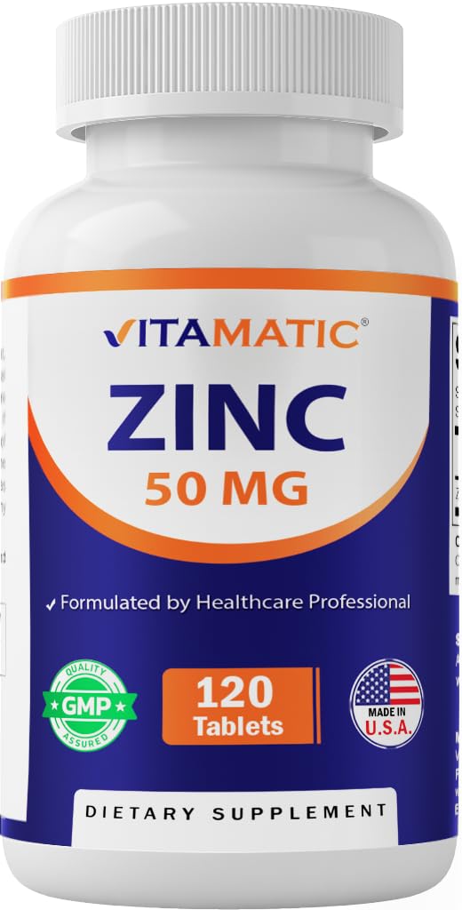 아연 Gluconate로 Vitamatic 아연 50mg - 면역 부스트 보충 120 정제