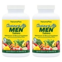 NaturesPlus Source of Life Men - 120 Tablets, Pack of 2 - Iron-Free Multi-Vitamin & Mineral Supplement - Saw Palmetto, Lycopene & Lutein - 글루텐 무료, 채식 - 120 총 서빙