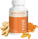 Golden Vitality Turmeric Curcumin 캡슐 - 95 % Curcuminoids, Glucosamine, Chondroitin, MSM 및 BioPerine과 플래티넘 혼합 - 공동 및 뼈 지원 - 60 개, 30 일 공급