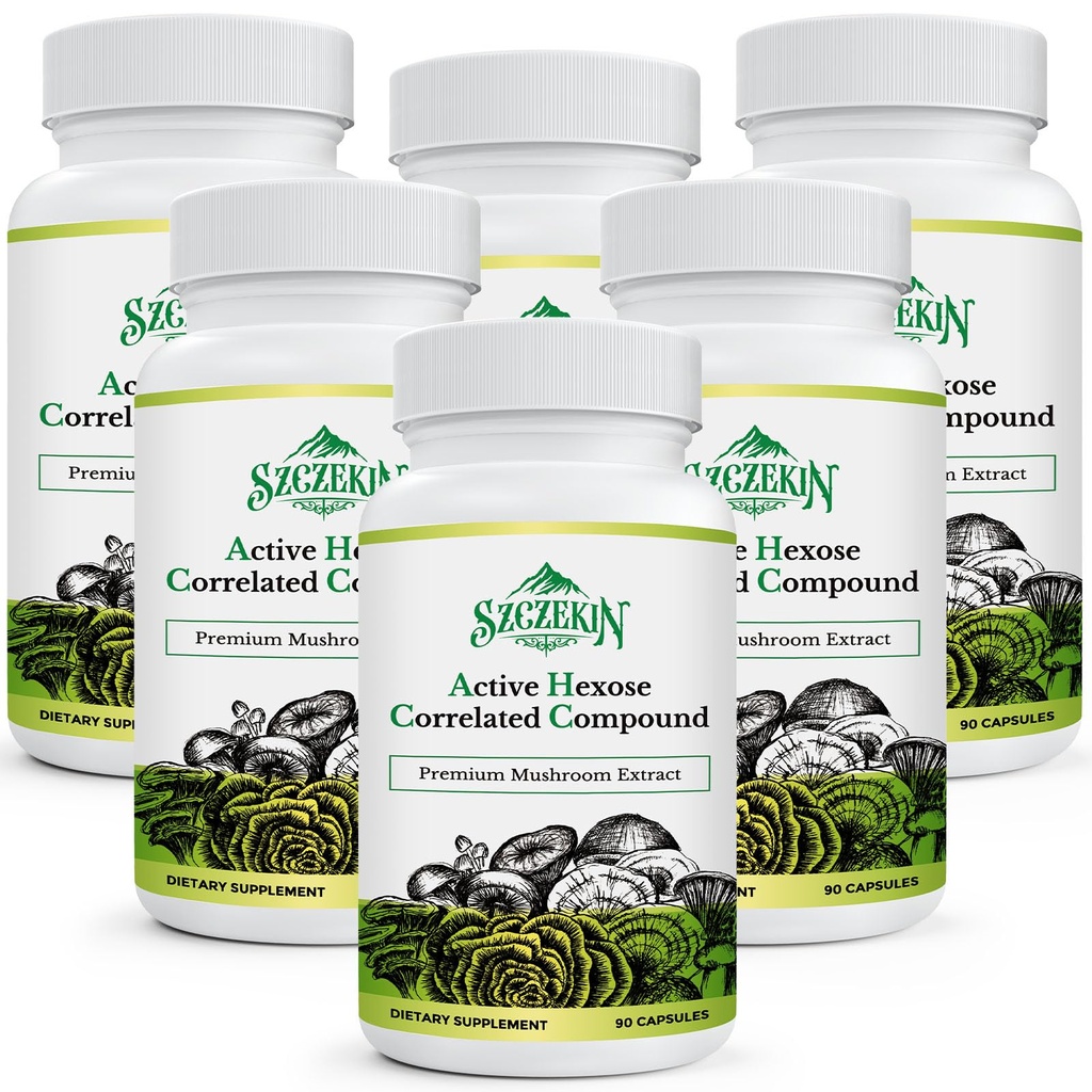 활동적인 Hexose Correlated 화합물 1500 mg 보충교재, 자연적인 8 버섯 추출물 보충교재, 면역 체계, 간기능, 자연적인 살인자 및 T 세포 활동, 540 Veggie 캡슐