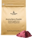 PURE ORIGINAL INGREDIENTS Aronia Berry Powder (8 oz) 과일 보충 추출물, 항상 순수, 첨가제 또는 필러 없음