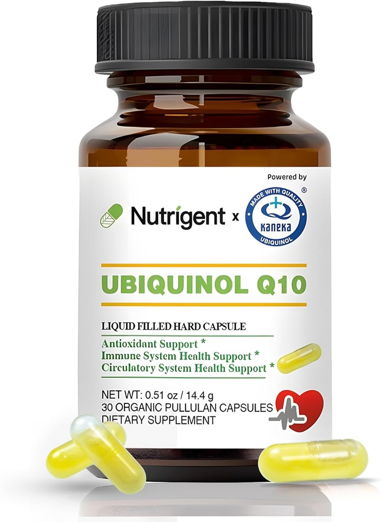 Ubiquinol CoQ10 50 mg의 액체 채워진 유기 캡슐, 높은 흡수 Coenzyme Q10 보충교재, 심장 건강 & 에너지 생산을 위한 산화 방지제, 30 조사